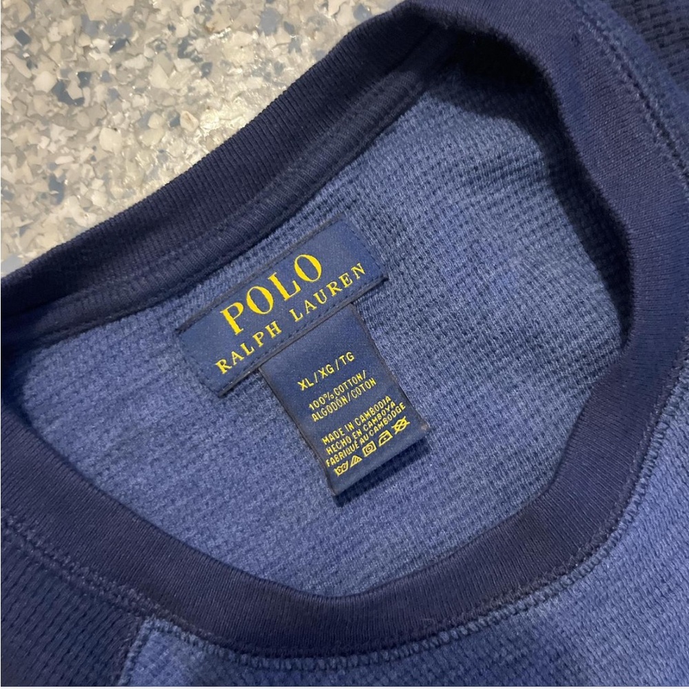 Polo by Ralph Lauren Navy Crew Neck long sleeve - Picture 3 of 6
